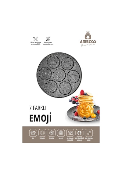 2 Parça Twn Krep Tava & Pankek Tava 26 Cm Siyah