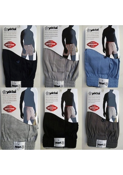 6 Adet Yıldız Erkek Penye Taşma Cotton Boxer (43)