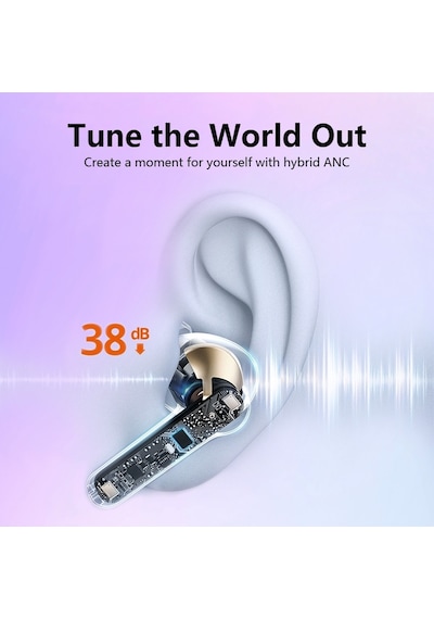 Air39 Bluetooth 5.3 Dijital Ekranlı Kulaklık Kulak İçi Gürültü Azaltma Stereo Kablosuz Kulaklık
