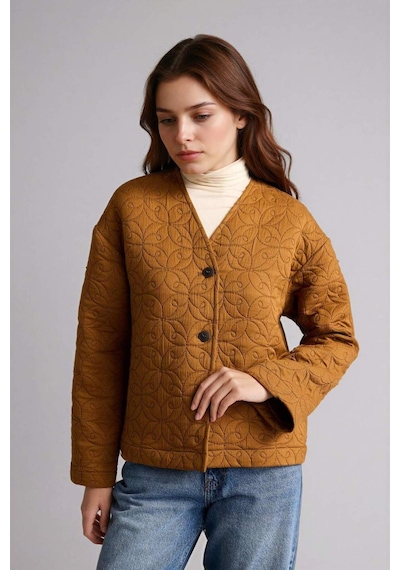 Defacto Regular Fıt V Yaka Blazer Ceket G7693ax26spbn584 Kahve-bn584