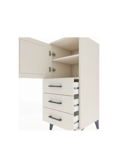 Hyperion Komodin 2 Raflı 3 Çekmeceli Tek Kapaklı 44x44x106 Aytaşı-aytaşı Aytası