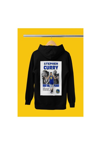 Stil X Stephen Curry Baskılı Kapüşonlu Sweatshırt Siyah-4