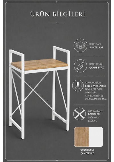 Lifos Çam/beyaz Raflı Çamaşır Makinesi Dolabı Kurutma Makinesi Dolabı Metal Banyo Dolabı Lifos Çam/beyaz Raflı Çamaşır Makinesi Dolabı Kurutma Makinesi Dolabı Metal Banyo Dolabı