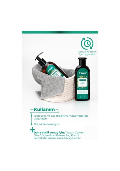 Tresan Çemen Otu Güçlendirici Sülfatsız Şampuanı 300 Ml