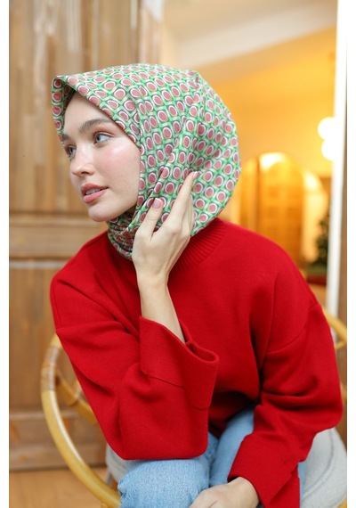Silk Home Olinda Eşarp 48005-12 Yeşil, Soğan Kabuğu, Sarı
