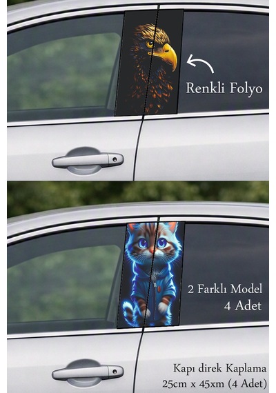 Etkileyici Ve Şık Kapı Direk Folyo Sticker Etiket