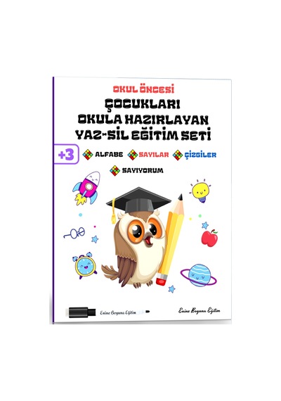 Çocukları Okula Hazırlayan Yaz-sil Eğitim Seti