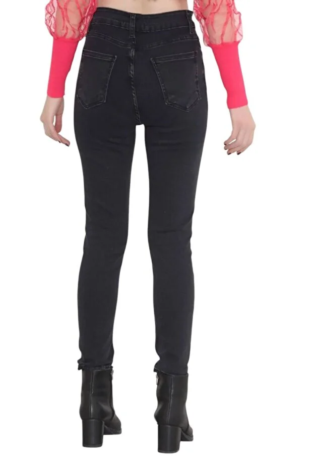 Dar Paça Füme Kot Pantalon Füme