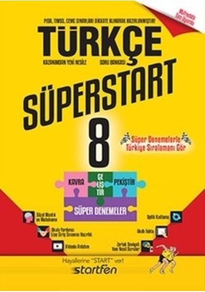 8. Sınıf Süperstart Türkçe Soru Bankası -  Startfen Yayınları