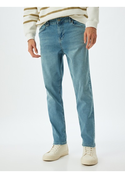 Koton Tapered Fit Jean Pantolon - Joe Jean Açık İndigo 5wam40126ıd Açık İndigo