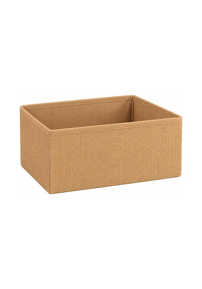 Harmony Jüt Tekli Organizer Katlanabilir Düzenleyici Jüt Sepet, 27 27 13 Cm, Bej