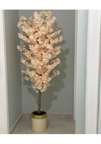 Rüzgar Yapay Çiçekçilik 180 Cm Lüx Bahardalı Ağacı Krem