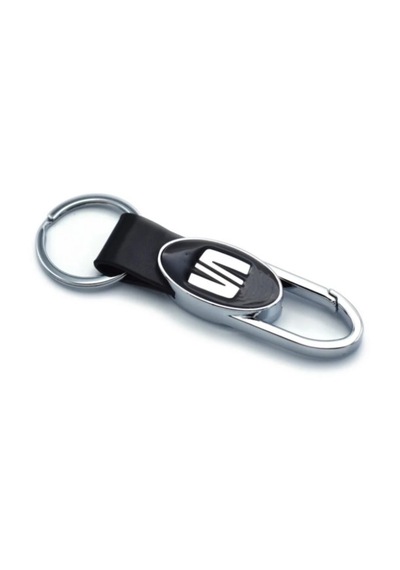 Seat Metal Deri Kancalı Anahtarlık Şık Kaliteli Aksesuar Çanta Araba New