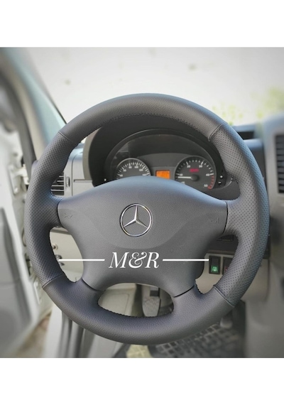 Mercedes Sprinter  Kaplama Deri Direksiyon Kılıfı Siyah