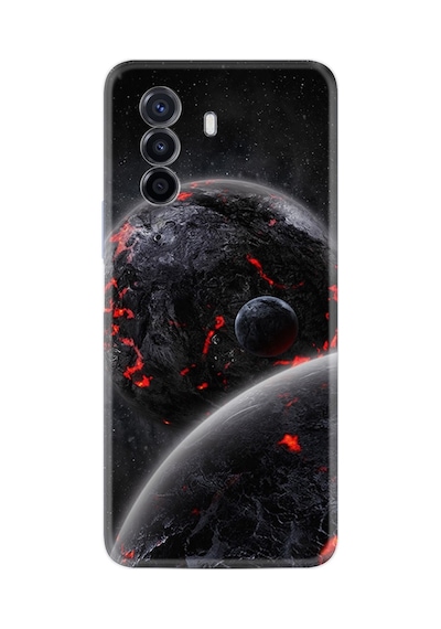 Huawei Nova Y70 Kılıf Resimli Desenli Silikon Platinium Series Kara Dünya 1902