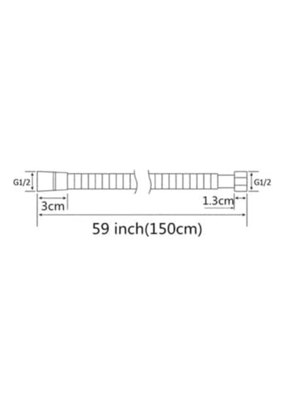 Terma A Kalite Örgülü Dayanıklı 150cm Paslanmaz Duş Spirali/uzun Krom - Parlak