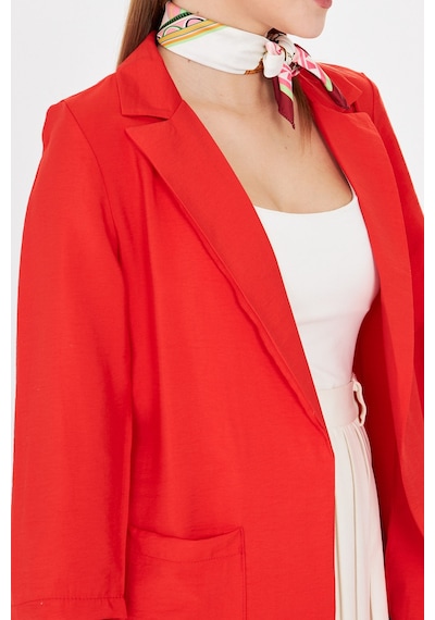 Armonika Kadın Kırmızı Cepli Oversize Ceket Arm-26k001005