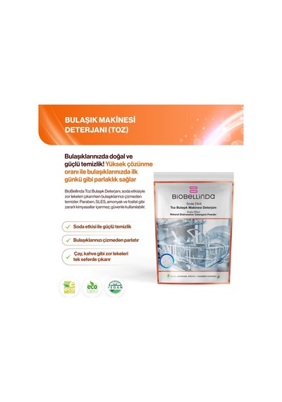Doğal Toz Bulaşık Makinesi Deterjanı 650 Ml