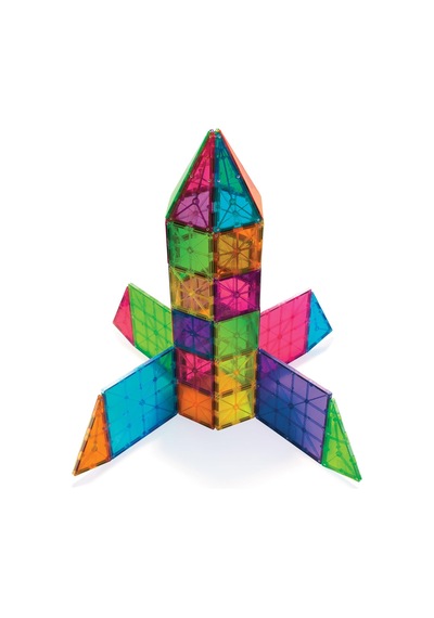 Magna Tiles 100 Parçalı Set Clear Colours, Farklı, Manyetik 3d Yapı Taşları, Net Renklerde, Eğlenceli Öğrenmeyi