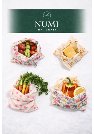 Balmumu Gıda Saklama Bezleri Premium 3 Lü Set 30 30 Cm - Soft Romance Serisi Çok  Renkli