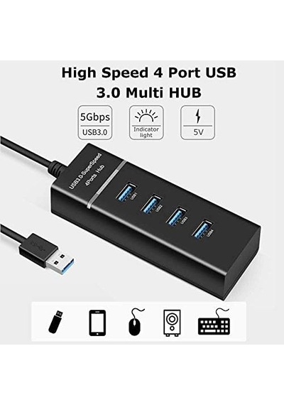 4 Port Usb 3.0 Çoğaltıcı Çoklayıcı Hub Switch Çoklu Cihaz 4360 Acı Kahverengi