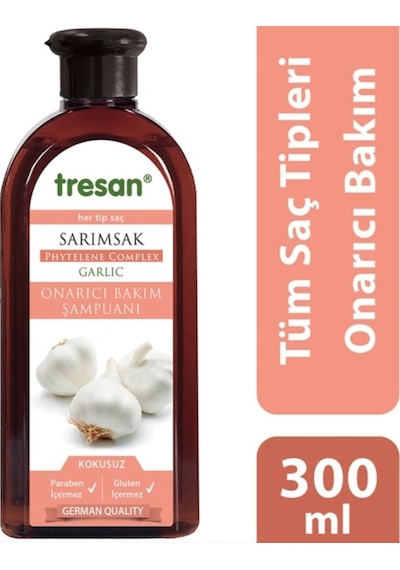 Tresan Her Tip Saç için Sarımsaklı Kokusuz Şampuan 300 ML