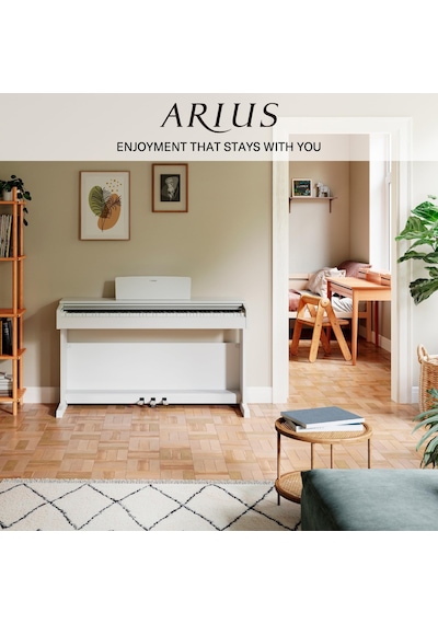 Yamaha Arıus Ydp-145 Dijital Piyano, Beyaz Yeni Başlayanlar Ve Hobi Oyuncuları İçin Klasik Ve Şık Dijital Piyano