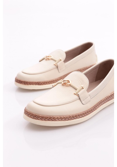 Dgn 190e Kadin Loafer Ayakkabi Bej