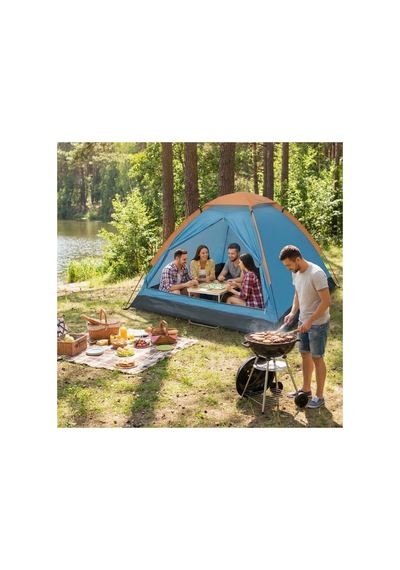 Buffer 4 Kişilik Kamp Çadırı Manuel Kurulum Düz Kapılı Outdoor Dayanıklı Kamp Doğa Çadırı 200 X 200 Yeşil