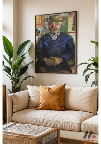 Van Gogh Erkek Portresi, Siyah Çerçeveli Duvar Tablosu - Sanatsever Hediyesi