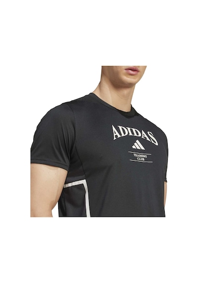 Adidas Designed For Training Heritage Erkek Siyah Bisiklet Yaka Tişört SIYAH