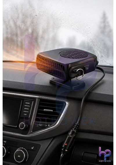 12v Araç İçi Sıcak Soğuk Fan Ptc Isıtıcı Ön Cam Buğu Giderici Çakmaklık Girişli