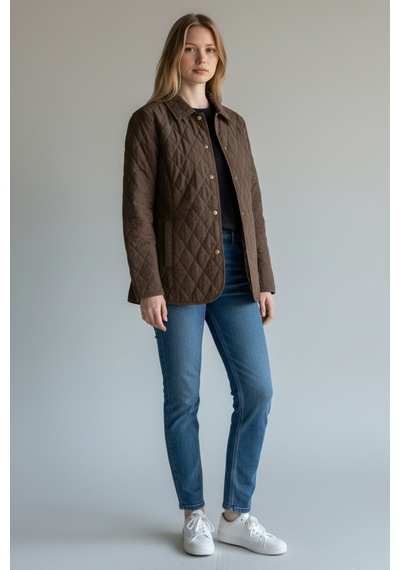 CottonCool Kadın Kapitone Mont Kahverengi
