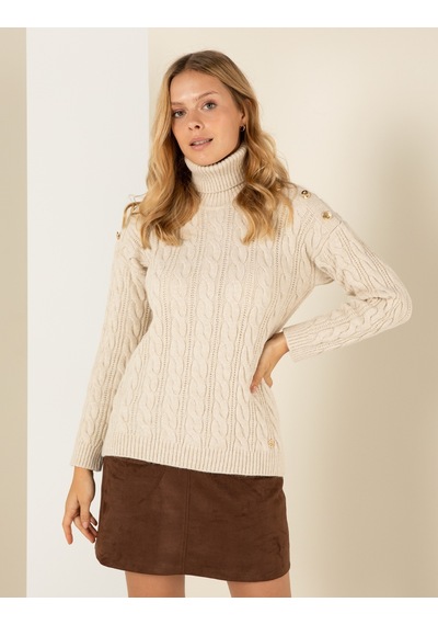 Pierre Cardin Kadın Krem Melanj Triko Kazak 50259839-vr159 Krem Melanj Pierre Cardin Kadın Krem Melanj Triko Kazak 50259839-vr159 Krem Melanj