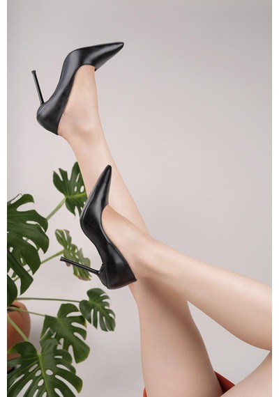Nesilshoes Nesil Shoes Hkm 507 Siyah Kalem Topuk Kadın Stiletto