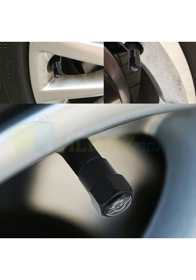 Mini Cooper Siyah Sibop Kapağı Paslanmaz Çelik 4 Adet