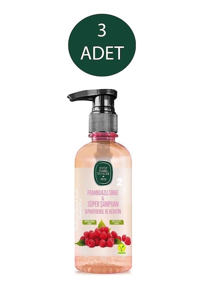 Eyüp Sabri Tuncer Frambuazlı Sirke & Süper Şampuan 3 x 100 ML