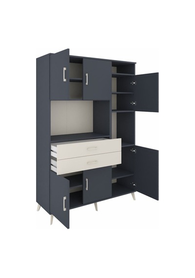 Hyperion Dolap 9 Raflı 2 Çekmeceli 6 Kapaklı 132x44x195 Antrasit-antrasit/aytaşı Antrasıt/aytası Hyperion Dolap 9 Raflı 2 Çekmeceli 6 Kapaklı 132x44x195 Antrasit-antrasit/aytaşı Antrasıt/aytası