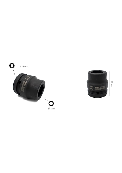 Ceta Form 27 mm 1” 6 Köşe Havalı Lokma Anahtar C82-H27