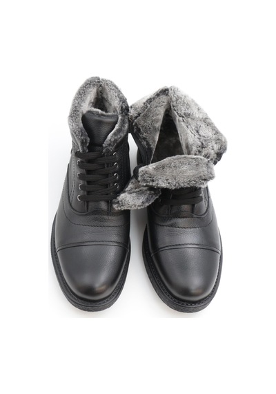 Nesilshoes Nesil Shoes Thrtrk 906 Siyah Hakiki Deri Kauçuk Taban Erkek Bot