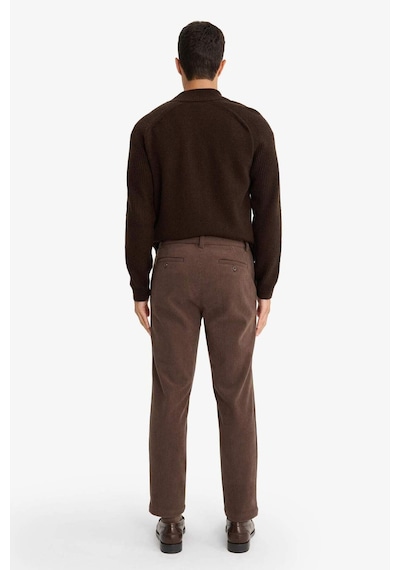 Defacto Tailored Regular Fit Düz Paça Fitilli Kadife Pantolon F0462ax25wnbn595 Kahve-bn595