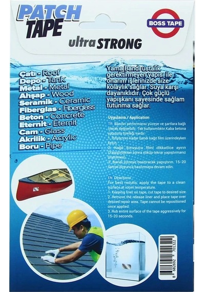 Boss Tape 1322 Ultra Güçlü Yama Bandı 10cmx15cm