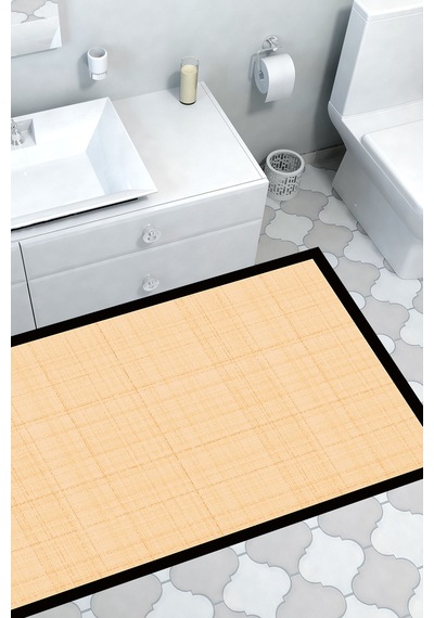 Kaymaz Taban Djt Banyo Mutfak Salon Halı Trend Dokuma Desen E5007 Açık Şeftali