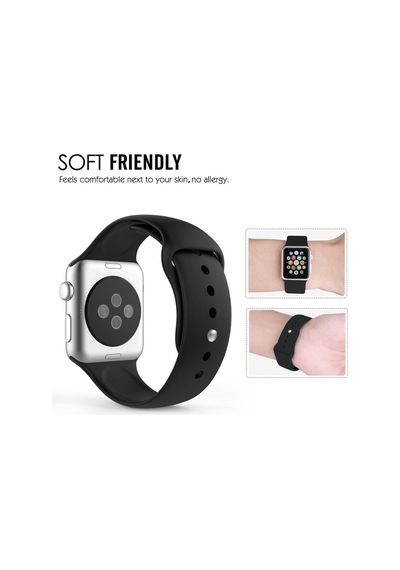 Apple Watch Uyumluseries 8 45mm Kordon, Silikon Spor Kırmızı
