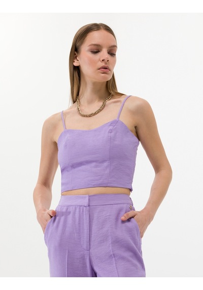 Pierre Cardin Kadın Eflatun Kısa Kollu Bluz 50269351-vr149 Eflatun