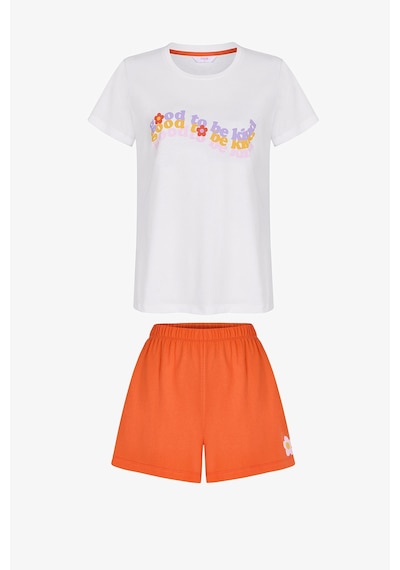 Penti Kırık Beyaz Be Kind Pamuklu Şortlu Pijama Takımı