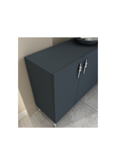 Vera 120 Cm Konsol , Tv Ünitesi, Çok Amaçlı Dolap Antrasit-gümüş Antrasit-gümüş Vera 120 Cm Konsol , Tv Ünitesi, Çok Amaçlı Dolap Antrasit-gümüş Antrasit-gümüş