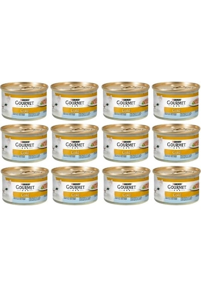 Gourmet Gold Ispanak Soslu Okyanus Balıklı Yetişkin Kedi Maması 12 x 85 G
