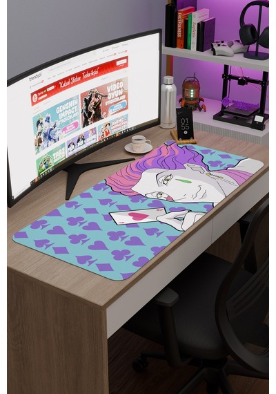 Hunter Hunter Anime V3 - 90x40 Xxl Gaming Kauçuk Kaymaz Taban Mouse Pad Fare Altlığı