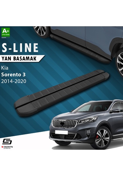 S-dizayn Kia Sorento 3 S-line Siyah Yan Basamak 183 Cm 2014-2020 A+ Kalite